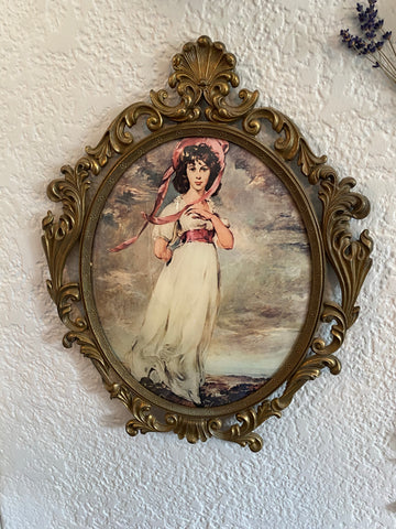 Vintage Pinkie Lawrence Metal Frame 16 1/2" x 12 1/4"