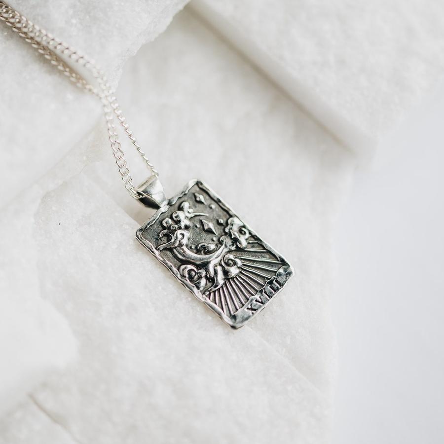 Moon Tarot Necklace 18"