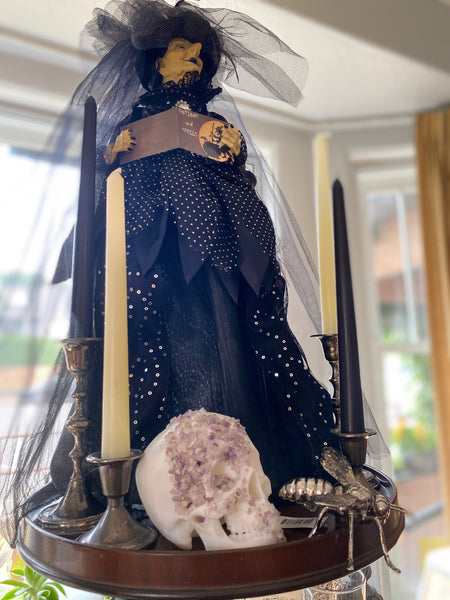 Winnie the Witch w/ Black Veil & Sequinned Dress