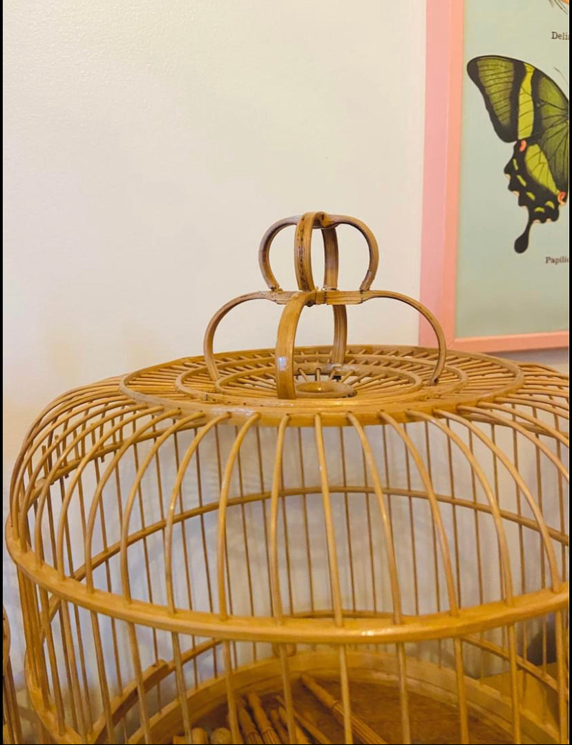 Vintage Inspired Bamboo Bird Cages