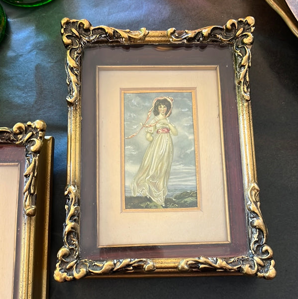 Vintage Blue Boy Gainsborough Wooden Frame 6" x 4 3/4”