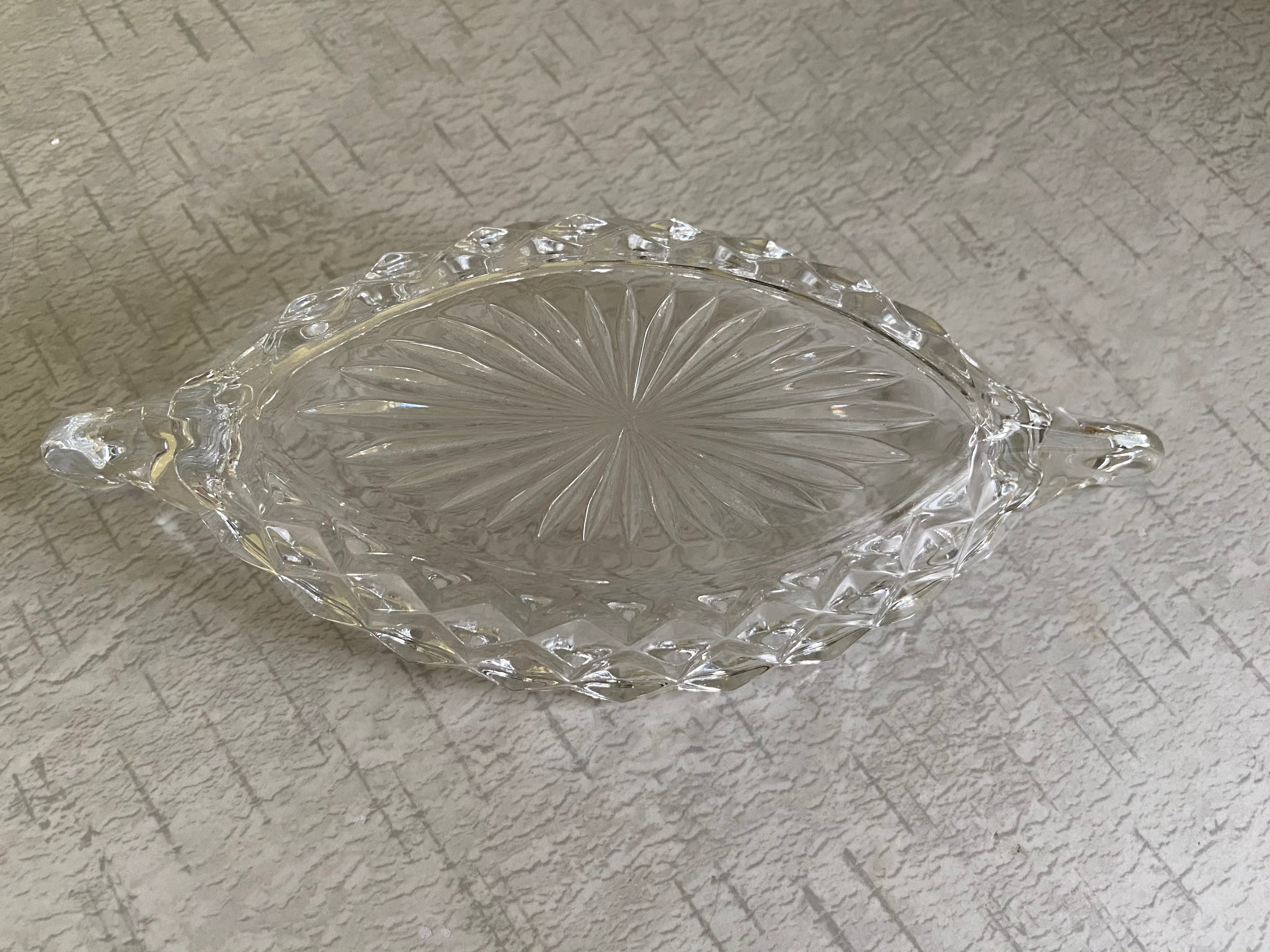 Clear Depression Glass Fostoria Oval 12" Gondola Serving Bowl