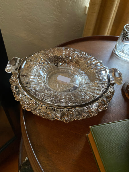 Old English Reproduction Silver Dish 7.5"