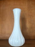 Hoosier Milk Glass Vase 6” Ribbed