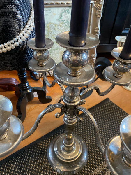 Vintage Grande Candelabra Silver Plated 5 Holder