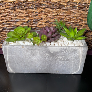 Faux Succulent Planter