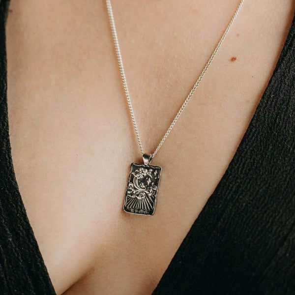 Moon Tarot Necklace 18"