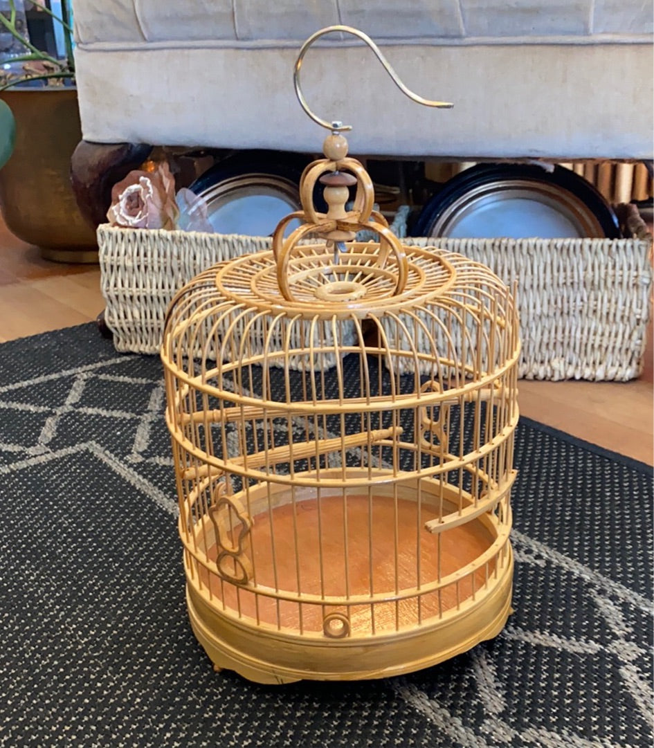 Vintage Inspired Bamboo Bird Cages
