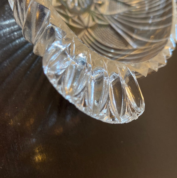 Vintage Hazel Atlas Clear Fan & Triangle Dish