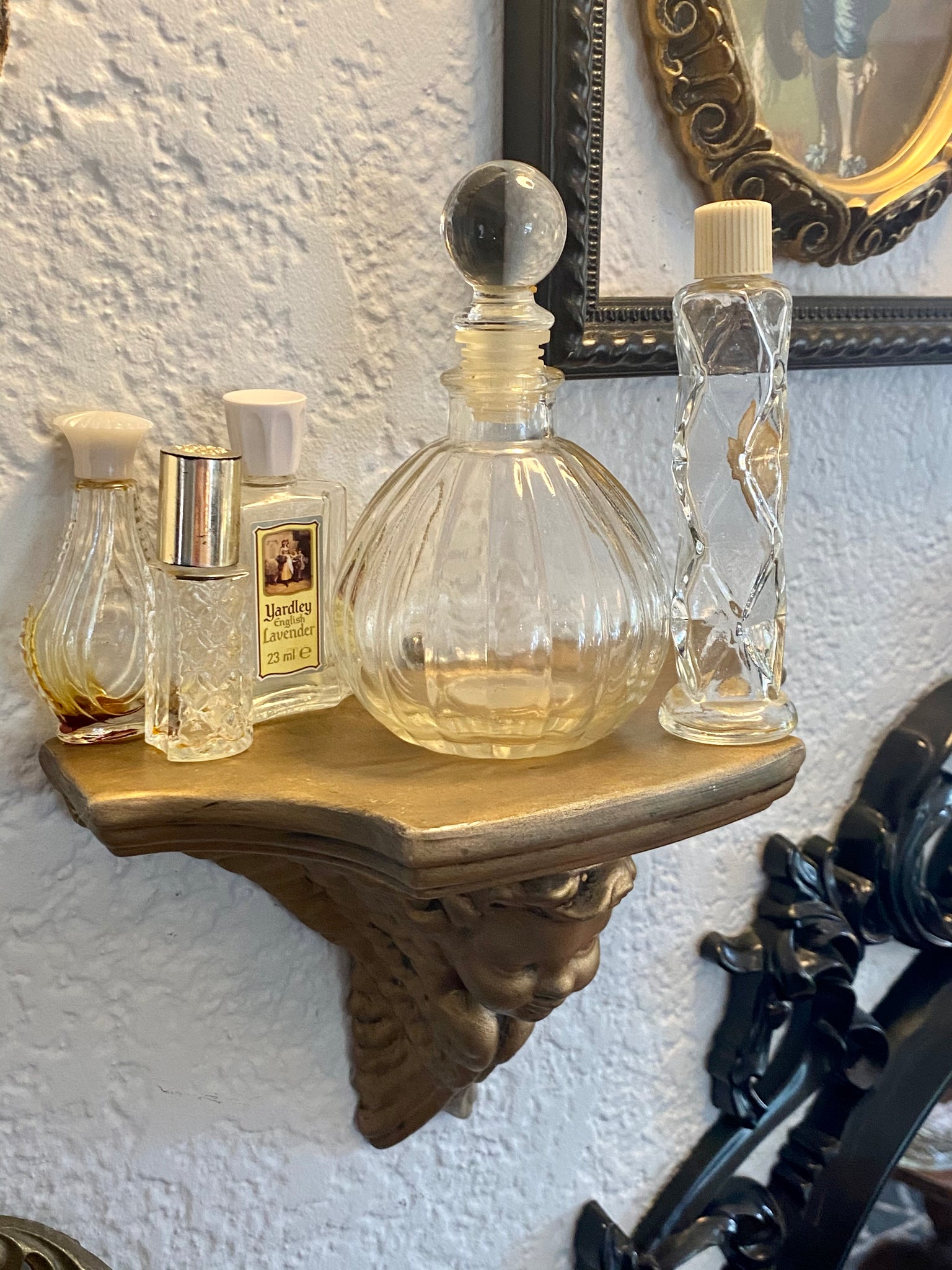 Vintage Clear Ribbed Bottle w/ Stopper