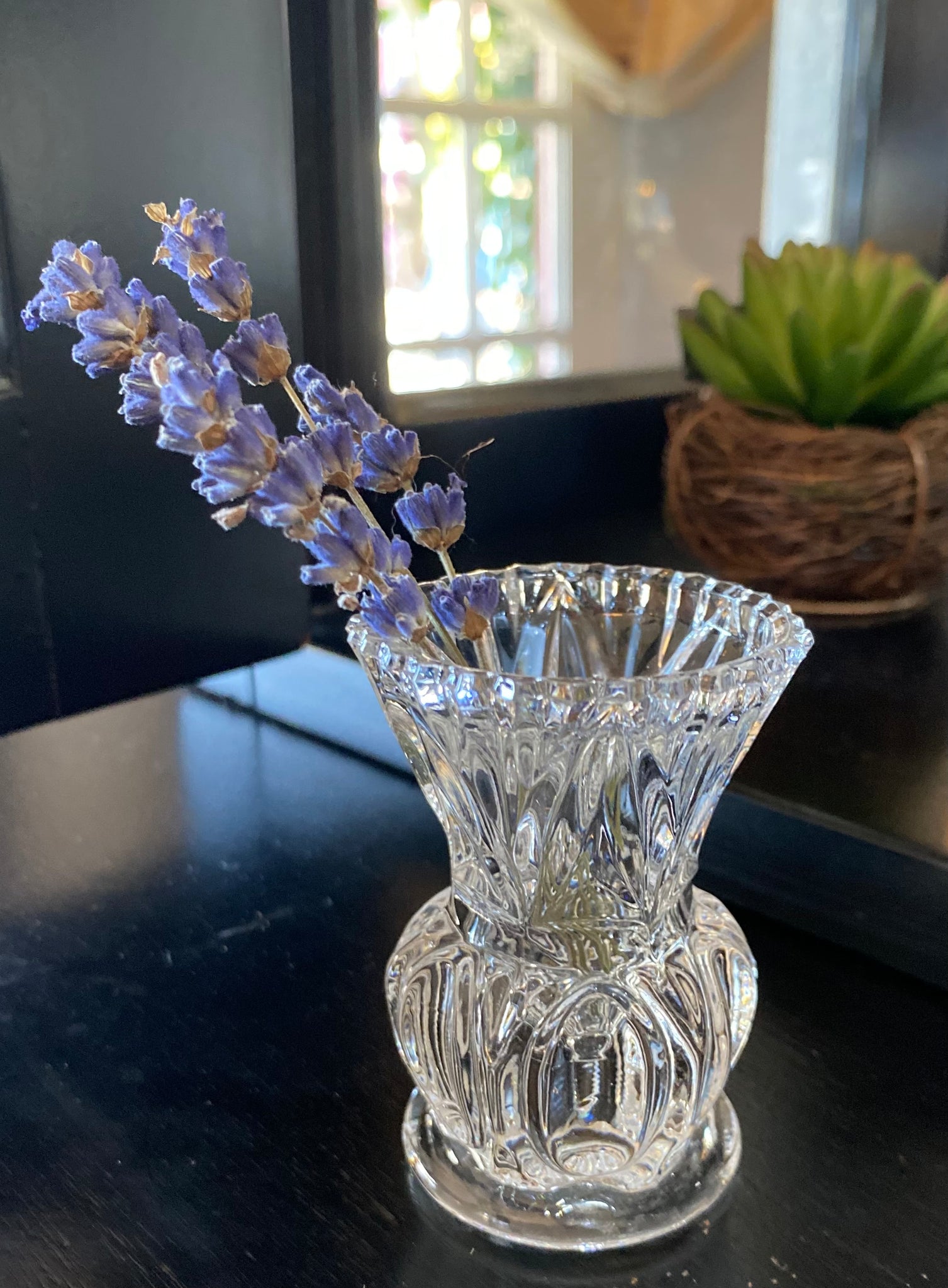 Princess House Crystal Highlites Vase/toothpick Holder