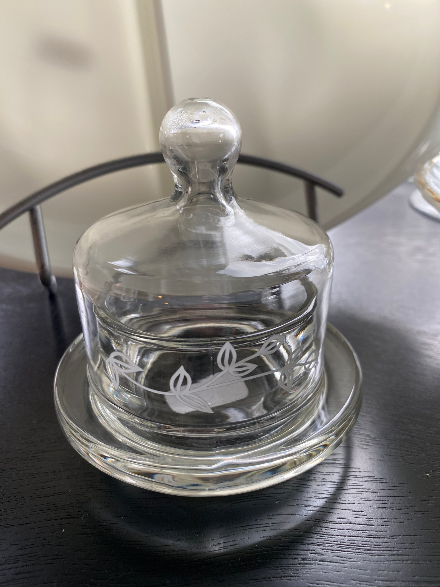 Clear Depression Glass Princess House Sm Covered Butter Dish