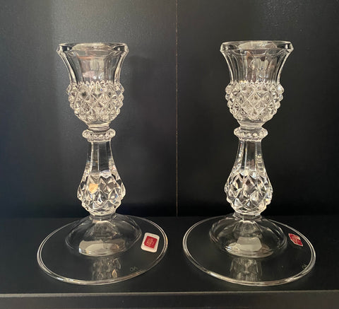 Cristal d'Arques Durand Longchamp Crystal Candlestick Holder (2)