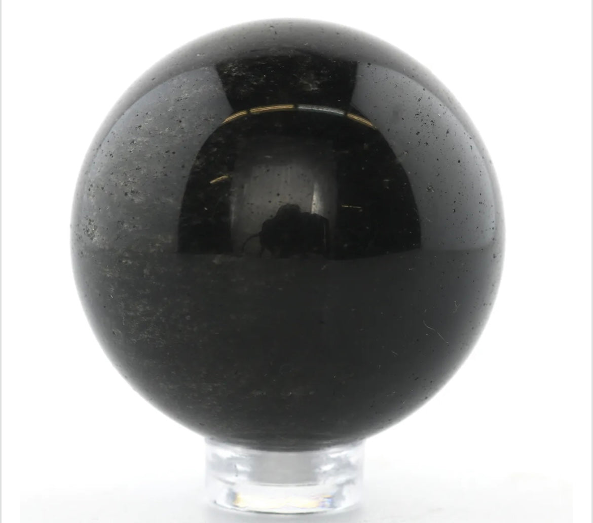 Black Obsidian Orb & Sphere – Protection & Truth Healing Crystal
