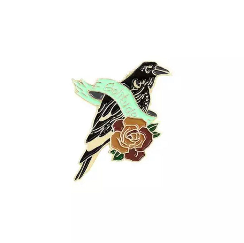Enamel Crow/ Raven Pin