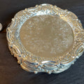 Vintage Ornate Silver Plated Coaster 5”