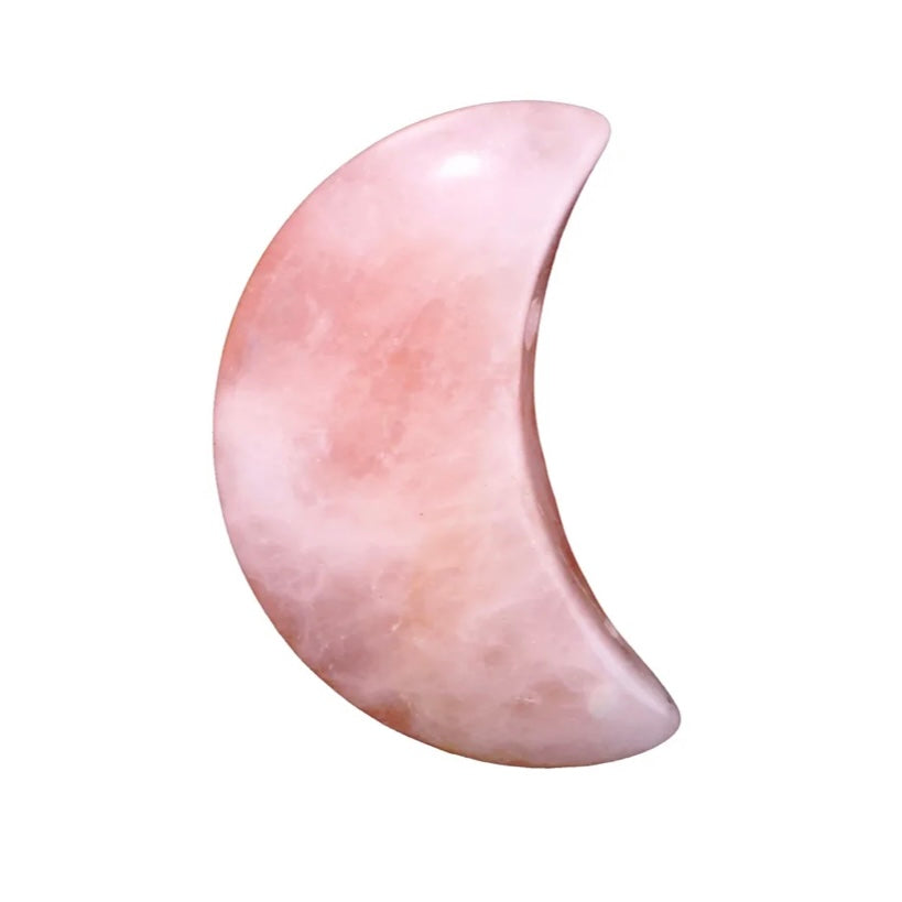 Moon Shape Polished Crystal Stones – Lunar Energy & Intention Healing Crystals