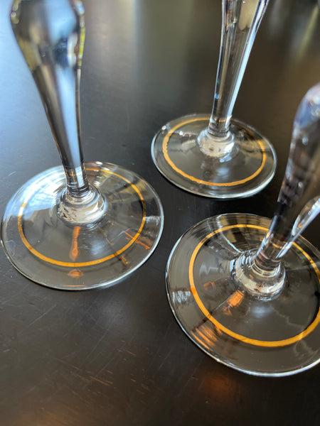 Vintage Crystal Mikasa Gold Rim Sherry/Port Glass