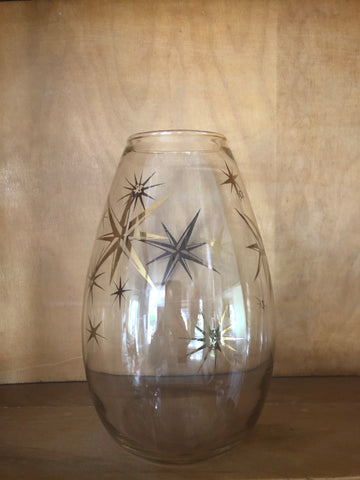 Clear Atomic Starburst Vase