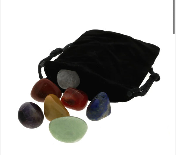Chakra 7 Piece Set in Black Pouch