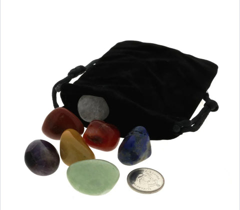 Chakra 7 Piece Set in Black Pouch