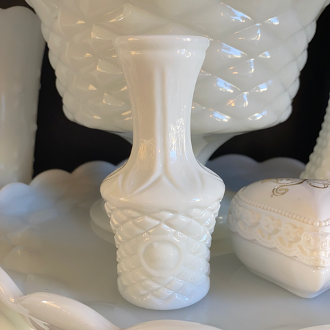 Mini Milk Glass Bud Vase