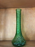 Emerald Diamond Cut Vase 9"