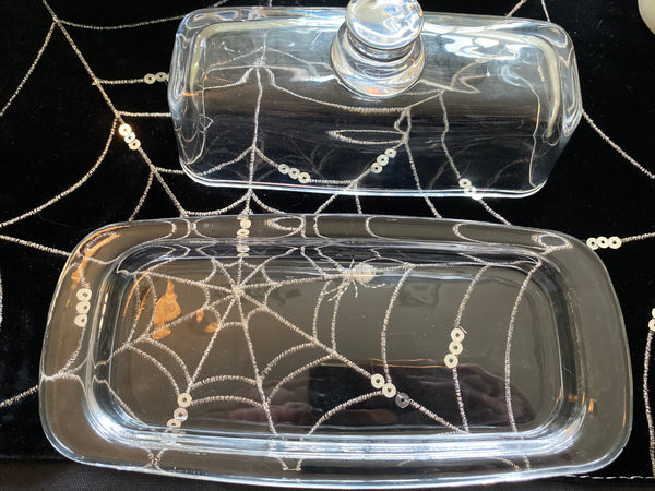 Vintage Clear Glass Butter Dish