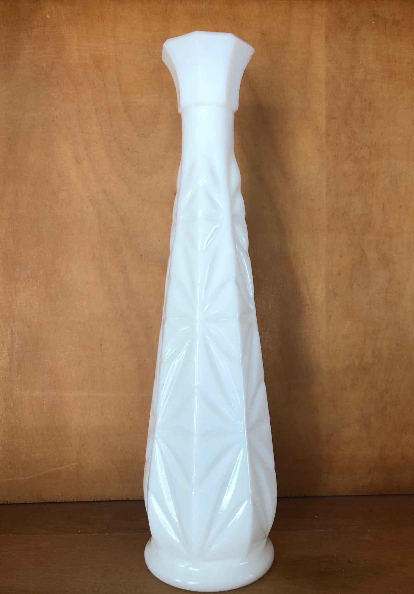 Hoosier Milk Glass Starburst Bud Vase