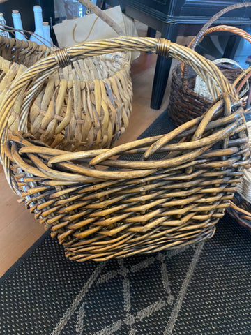 Large Double Twist Handle Basket