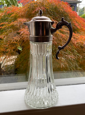Italian Chill It Pitcher/ Claret ~ Silverplate w/ Diamond Crystal XL