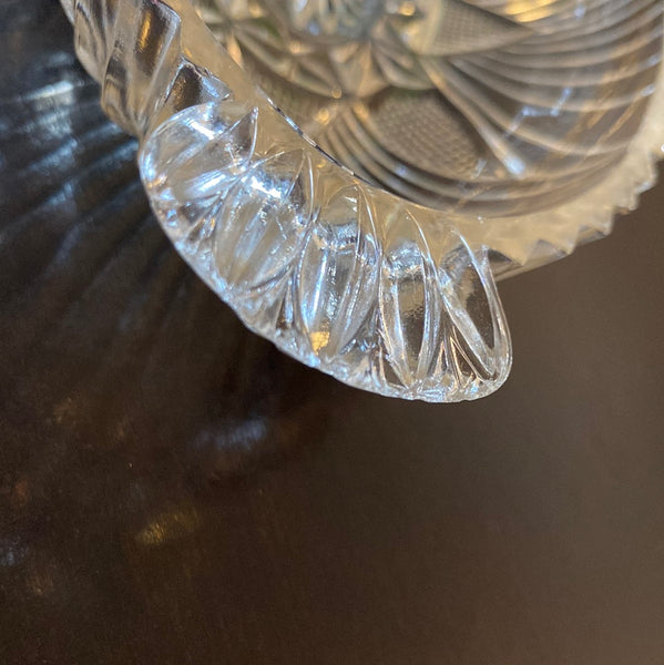 Vintage Hazel Atlas Clear Fan & Triangle Dish
