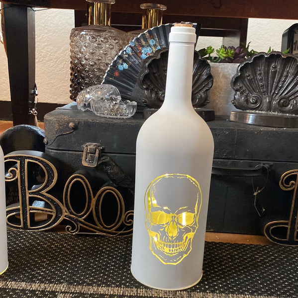 White LED Skull Bottles