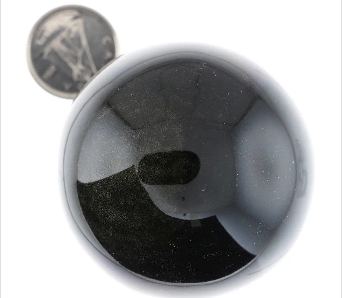 Obsidian Gold Sheen Sphere XS1 B Grade