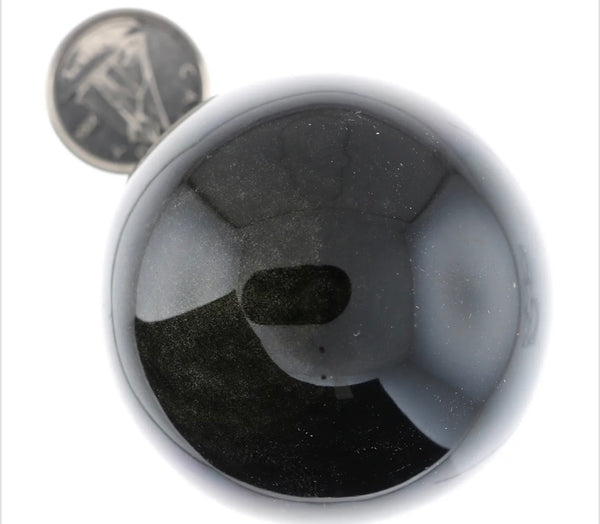 Obsidian Gold Sheen Sphere XS1 B Grade
