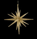 8” 18 Point Gold Glitter Star Ornament