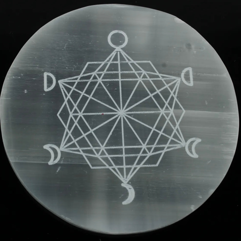 Selenite (Satin Spar) Charging Plate