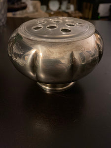 Vintage Silver flower bowl w/ Frog 318