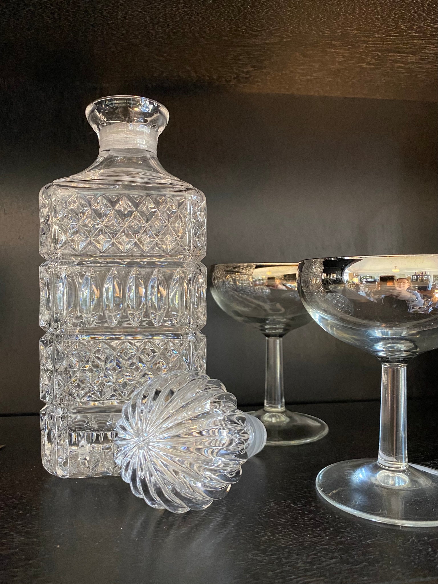 Vintage RCR Royal Crystal Rock Whisky Brandy Decanter – The