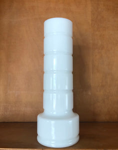 Milk glass ribbed bud vase