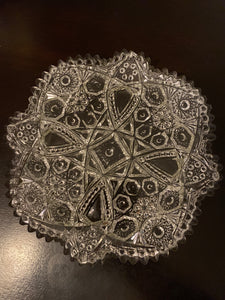 Clear Depression Glass Daisy and Buttons Dish