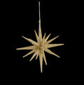 6” 18 Point Gold Glitter Star Ornament