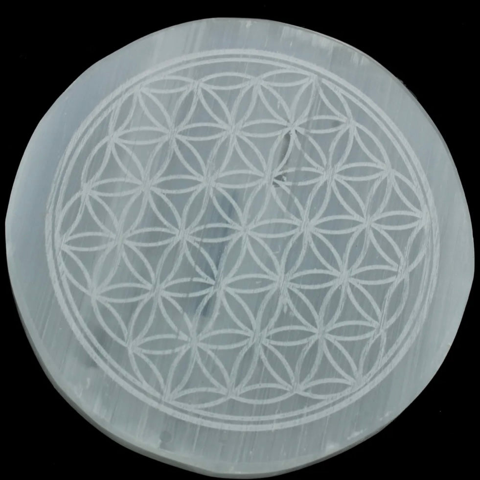 Selenite (Satin Spar) Charging Plate