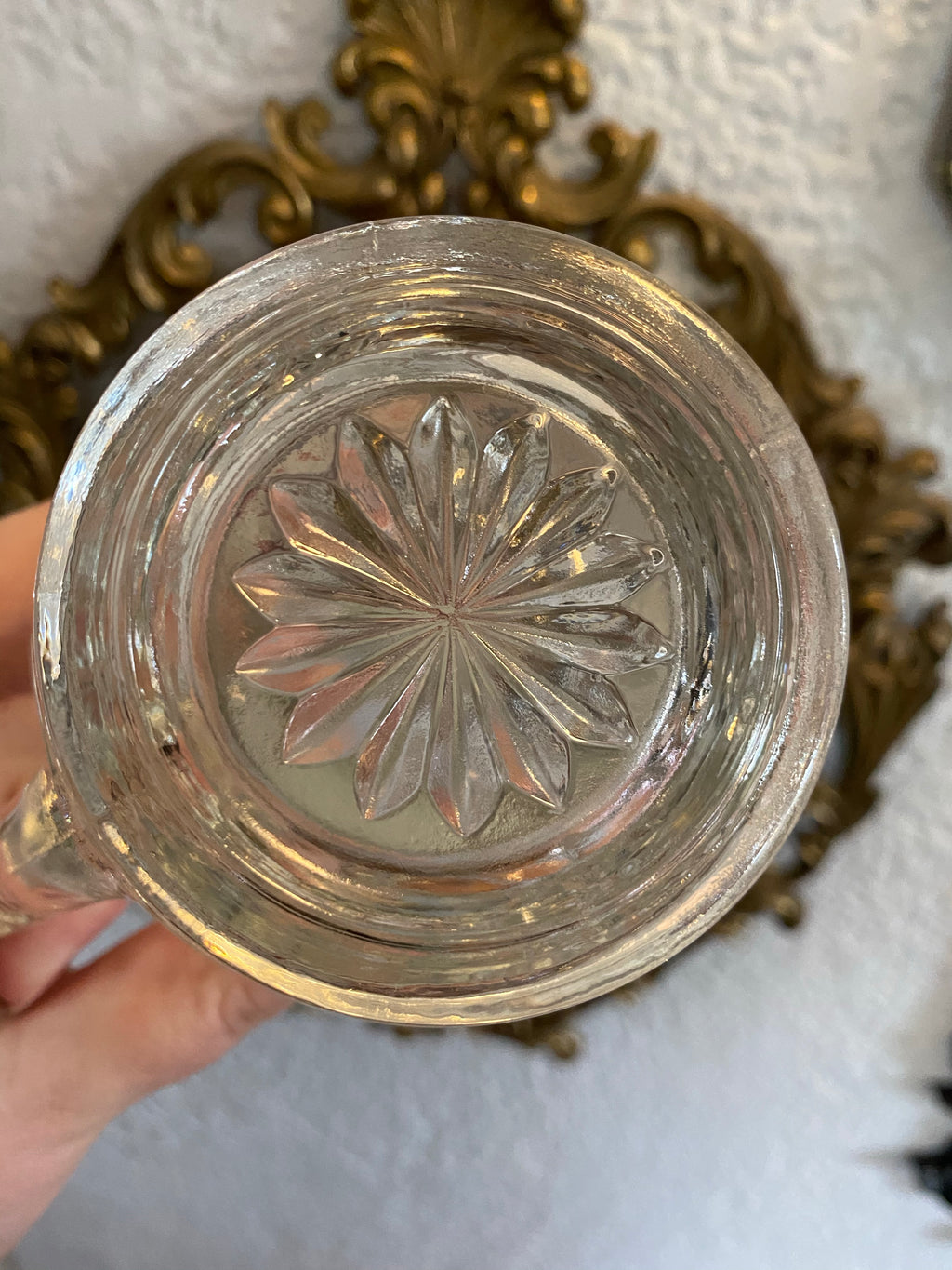 Vintage Anchor Hocking Cream & Sugar Starburst