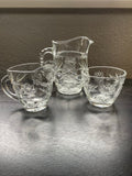 Vintage Anchor Hocking Cream & Sugar Starburst