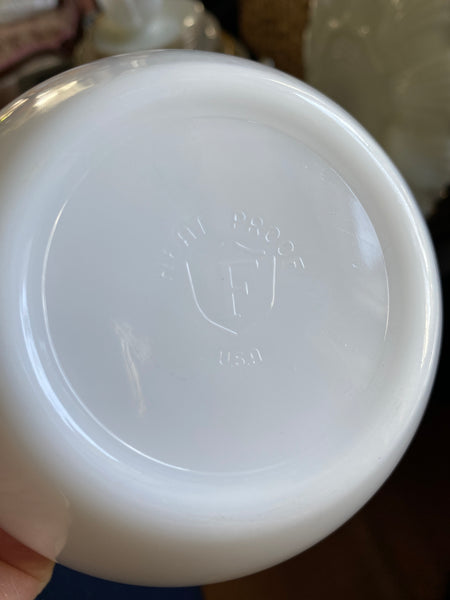 Federal Milk Glass  5” cereal bowl