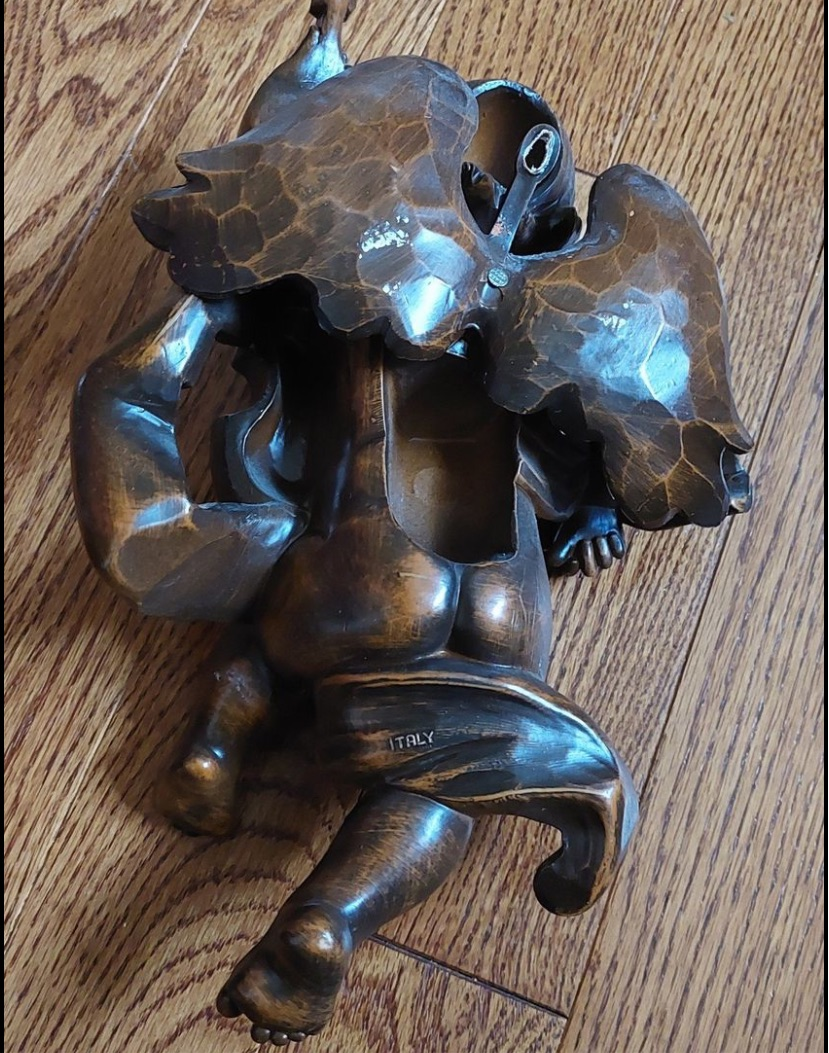 Vintage Italian Cherub playing a violin