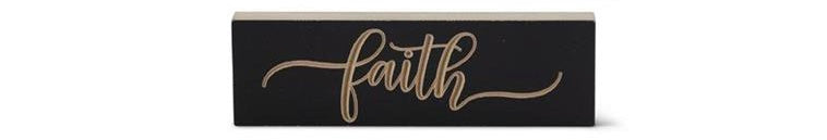 Matte Black Script Embossed Inspirational Tabletop Signs