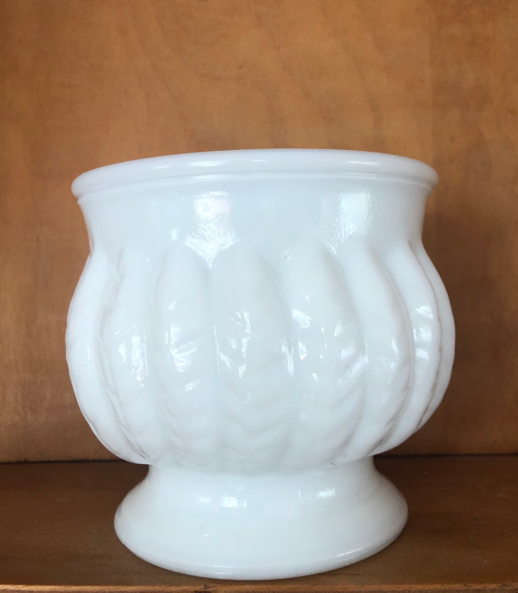 Randall Milk Glass Planter Pot