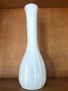 Carr-Lowry Co. (CLC) Milk Glass Ribbed Scalloped edge bud vase